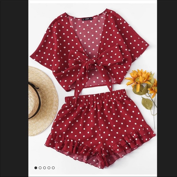 SHEIN Other - 2 piece polka dot summer set